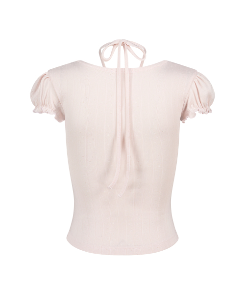 SHIRRING HALTER TOP PINK
