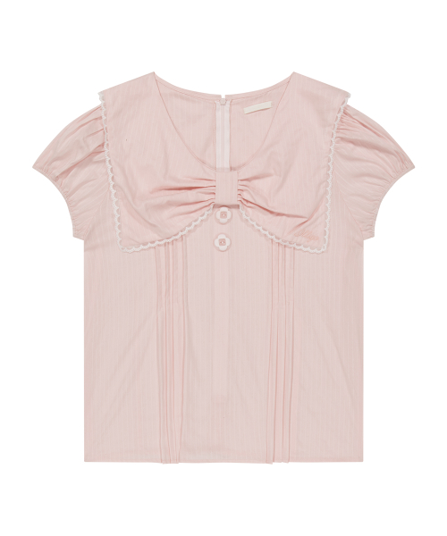 SAILOR BOW COLLARED BLOUSE PINK