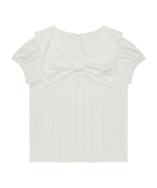 SAILOR BOW COLLARED BLOUSE WHITE