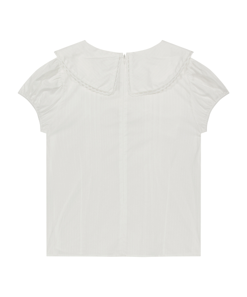 SAILOR BOW COLLARED BLOUSE WHITE