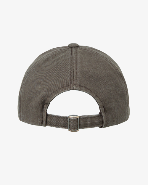 WEB LOGO WASHED 5 PANNEL BALL CAP [BROWN]