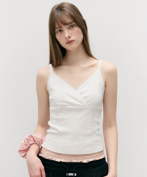 NUBASIC FLOWER LACE SLEEVELESS IVORY