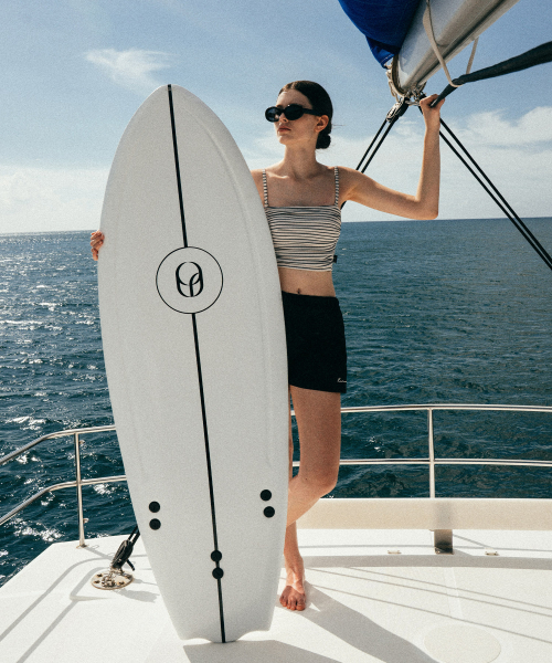 Stripe Shirring Swim Top[LMBESW245]-2color