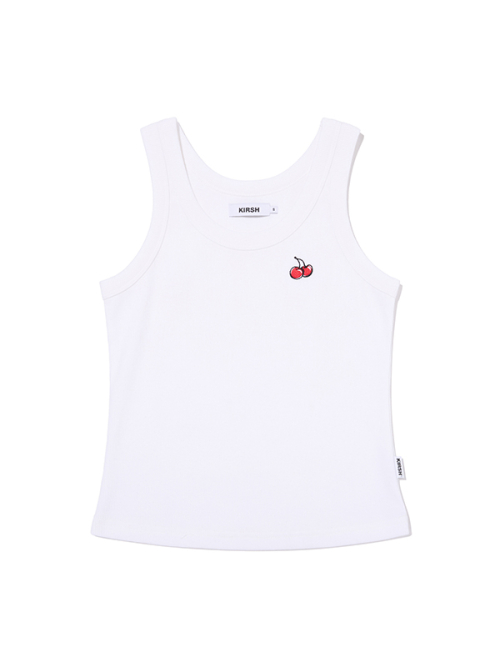 스몰 체리 슬림핏 슬리브리스 [화이트]
