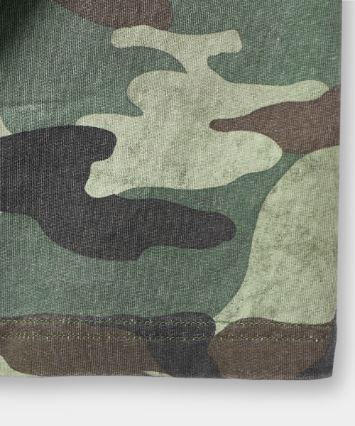 RAGLAN COLOR BLOCK PIGMENT ARTWORK SHORT SLEEVE T-SHIRT