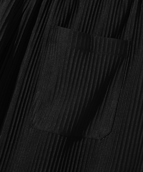 ASI ONE TUCK WIDE PLEATS PANTS_BLACK