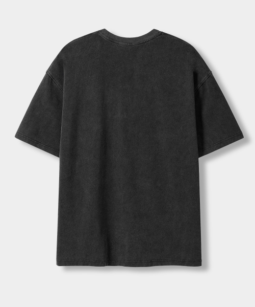 VLAD VINTAGE BLACK SEMI-CROP T-SHIRT_PIGMENT CHARCOAL