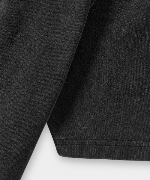 VLAD VINTAGE BLACK SEMI-CROP T-SHIRT_PIGMENT CHARCOAL