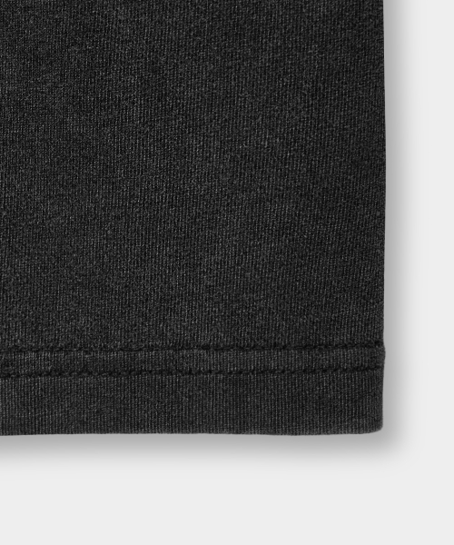 VLAD VINTAGE BLACK SEMI-CROP T-SHIRT_PIGMENT CHARCOAL