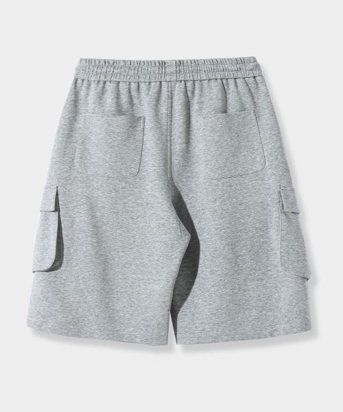 ONE-TUCK BERMUDA CARGO SWEAT PANTS 3 COLOR