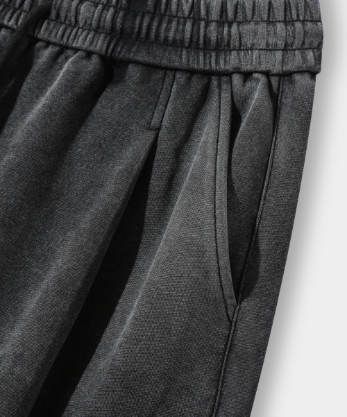 ONE-TUCK BERMUDA CARGO SWEAT PANTS 3 COLOR