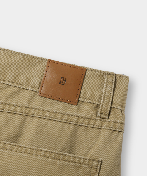 BIO-WASHING CARPENTER BERMUDA COTTON PANTS_BEIGE