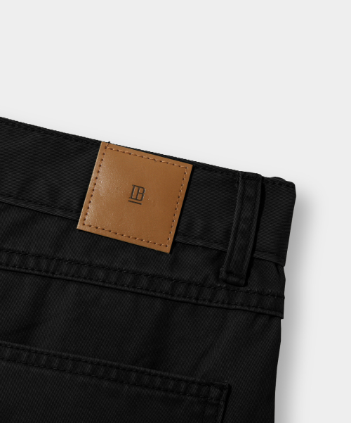 BIO-WASHING CARPENTER BERMUDA COTTON PANTS_BLACK