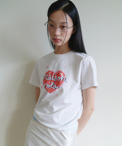 HEART ROLA T-SHIRT WHITE