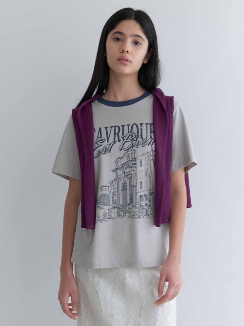 Neck-Contrast Artwork T Shirt NEW6ME424