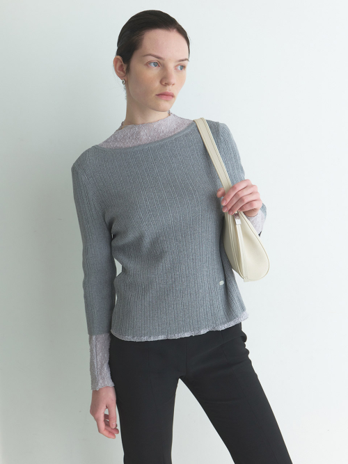 Back-Point Ribbed Knit NEK6MP308