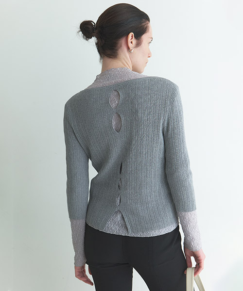 Back-Point Ribbed Knit NEK6MP308
