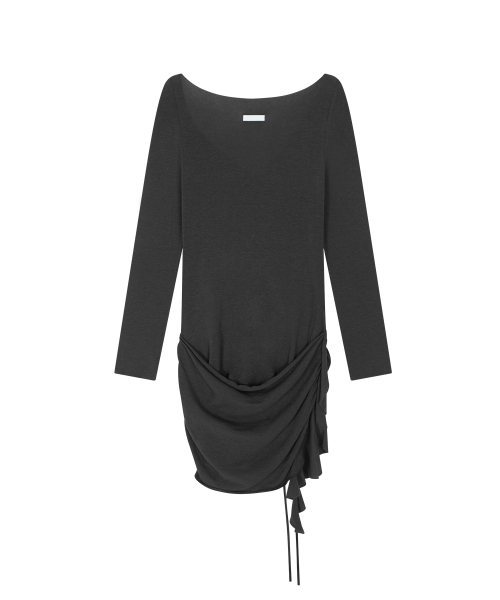 VERA CORSET DRESS DARK GRAY