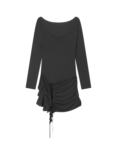 VERA CORSET DRESS DARK GRAY