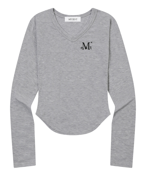 ROINA V NECK LONG SLEEVE T (6COLOR)