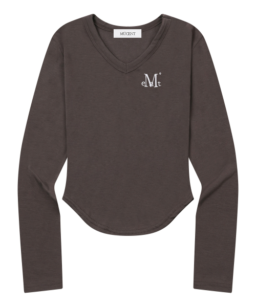 ROINA V NECK LONG SLEEVE T (6COLOR)