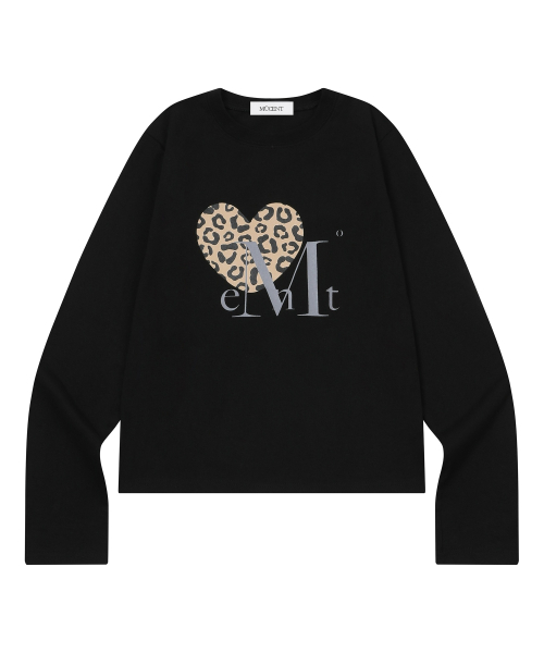 SIERRA LEOPARD HEART LONG SLEEVE T (2COLOR)