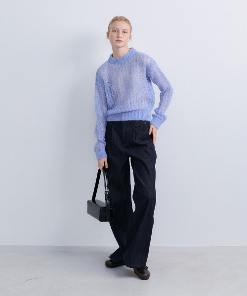 SUMMER WOOL COLOR KNIT - BLUE