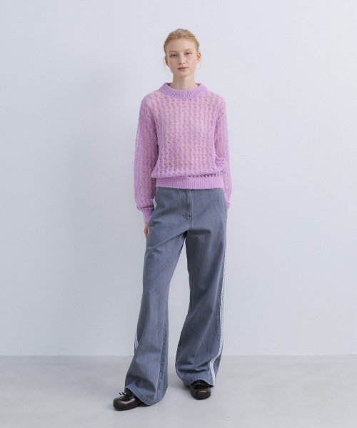 SUMMER WOOL COLOR KNIT - PURPLE