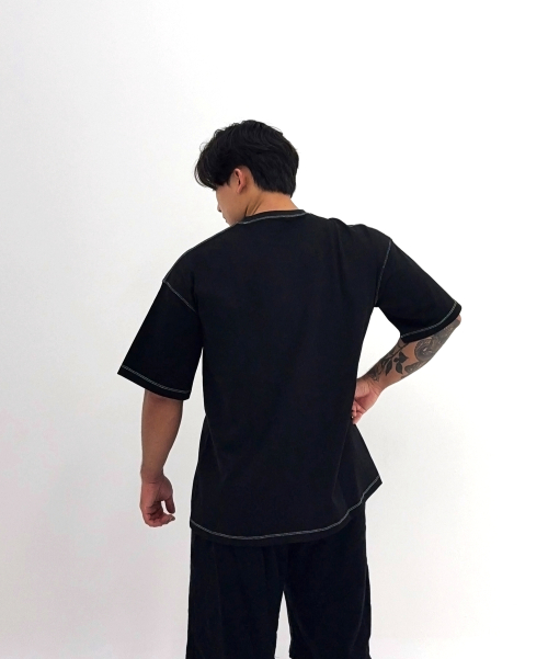 고중량 실배색 오버핏