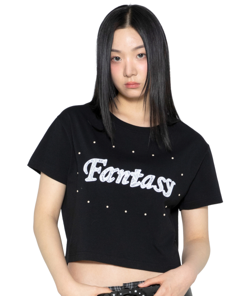 GZT005 판타지 스터드 티셔츠 (BLACK)