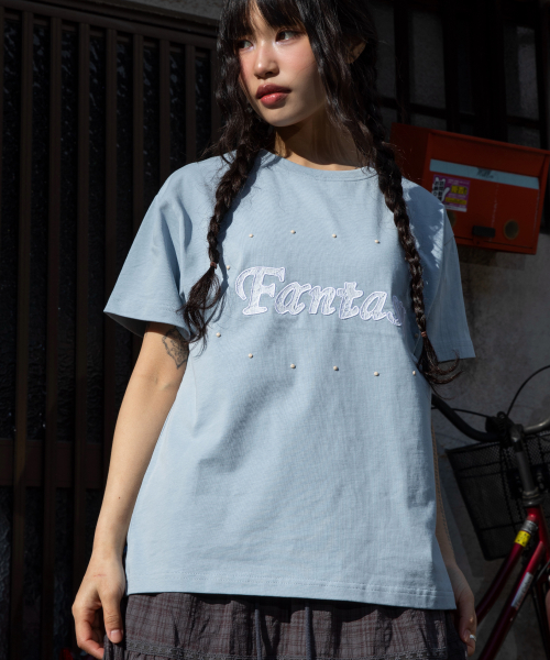 GZT005 판타지 스터드 티셔츠 (SKY BLUE)