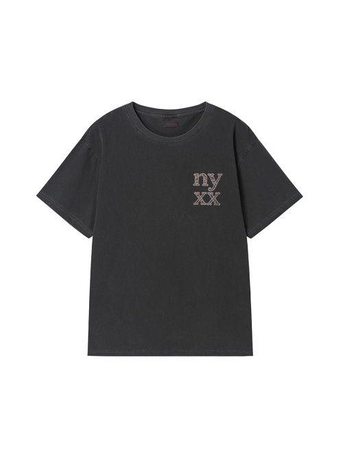 LACE LOGO TEE CHARCOAL