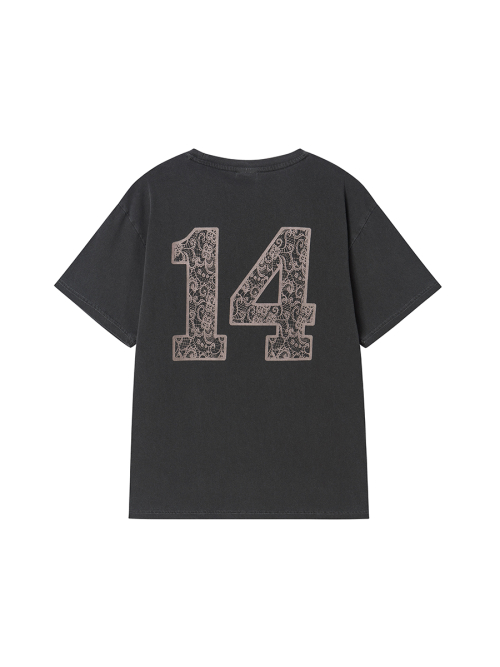 LACE LOGO TEE CHARCOAL