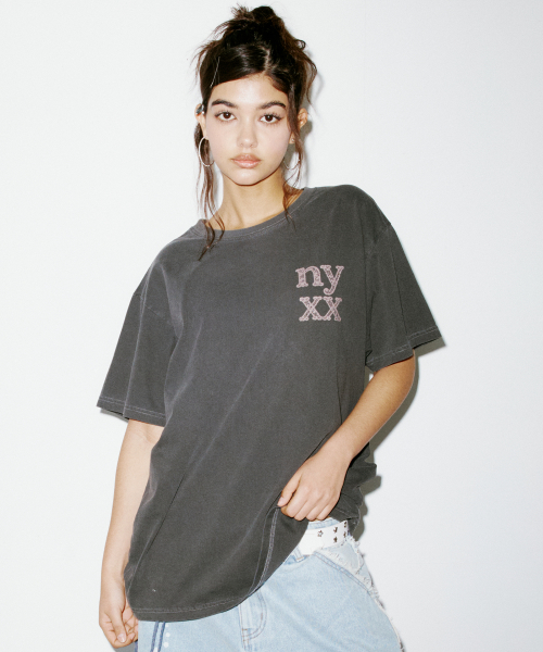 LACE LOGO TEE CHARCOAL