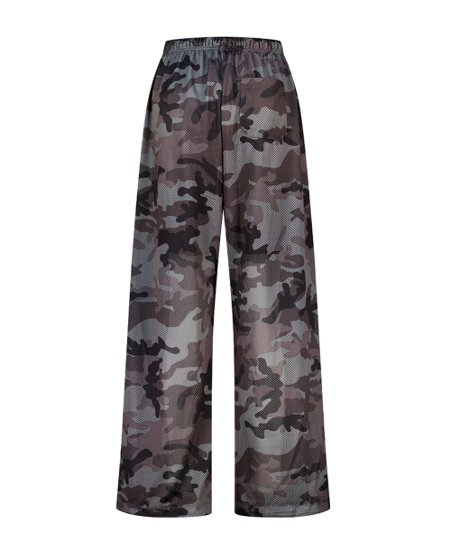 GRAPHIC MESH WIDE PANTS CAMO