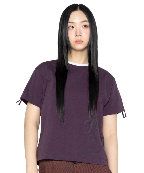 GZT006 투더문 스트링 티셔츠 (PURPLE)