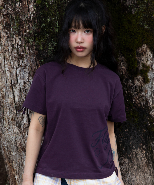 GZT006 투더문 스트링 티셔츠 (PURPLE)