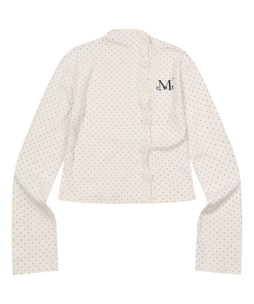MINUIT BUTTON MINI DOT CARDIGAN (2컬러)