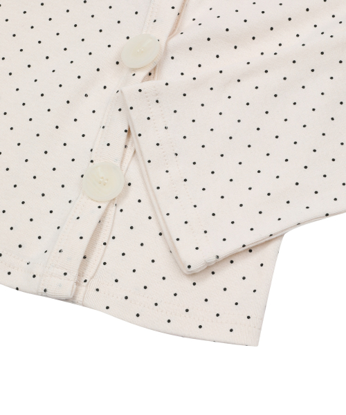 MINUIT BUTTON MINI DOT CARDIGAN (2컬러)