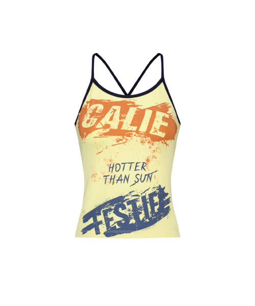 FESTIE LACE UP SLEEVELESS YELLOW
