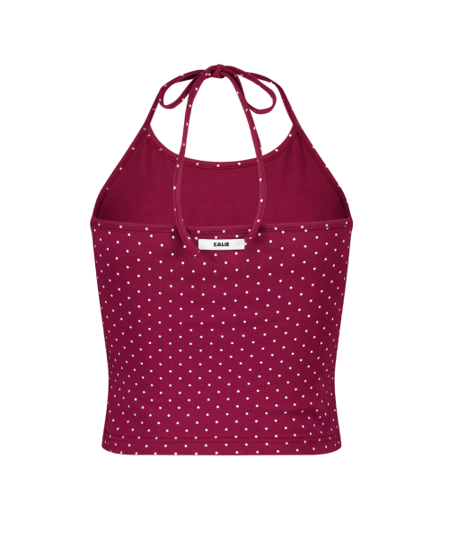GURLS GLITER DOT SLEEVELESS BURGUNDY