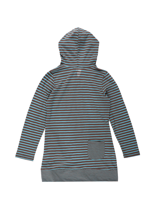 STRIPE HOODIE DRESS (BLUE MUD)