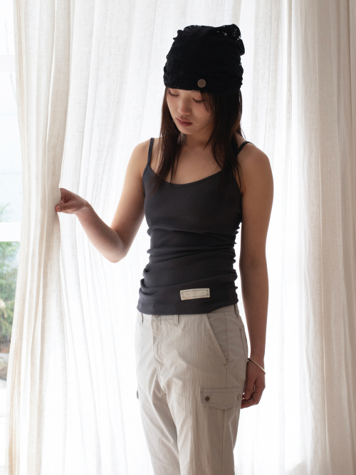 WHIPPING LACE HAIRBAND & BEANIE (BLACK)