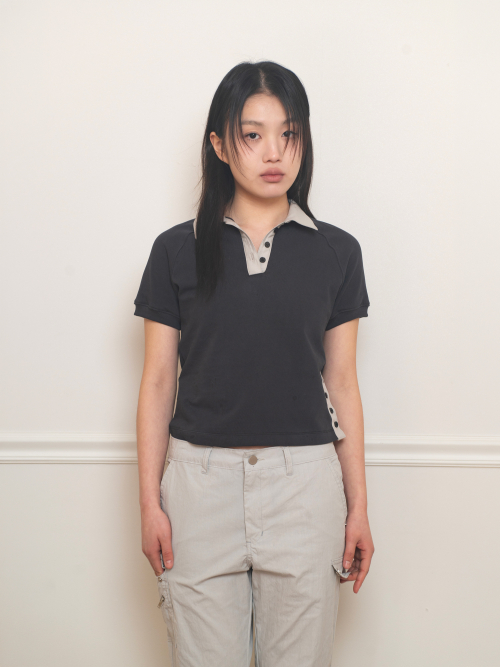 BUTTON POLO T (CHARCOAL)