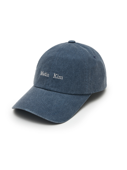 MATIN MINI CLASSIC LOGO BALL CAP IN SMOKE BLUE