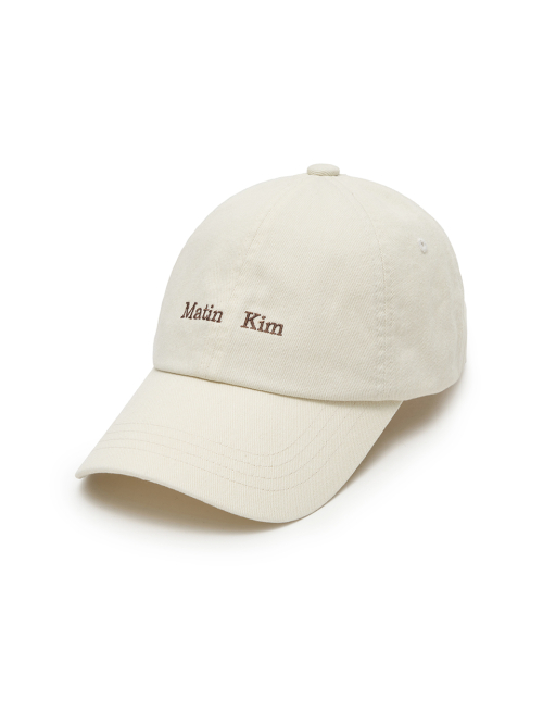 MATIN MINI CLASSIC LOGO BALL CAP IN CREAM