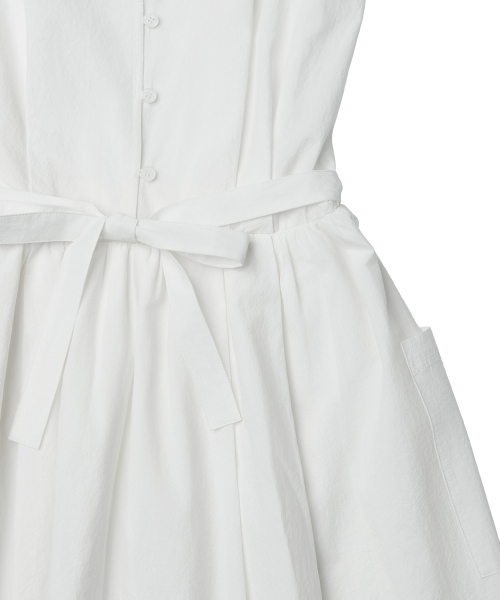 COTTON EYELET DRESS - WHITE