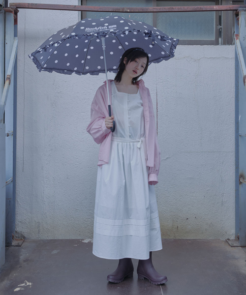 COTTON EYELET DRESS - WHITE
