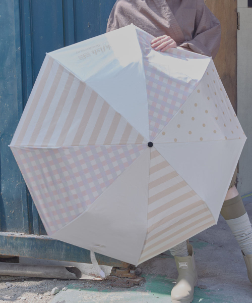 [UV차단] SHADE PATCHWORK UMBRELLA SHORT - 4 colors