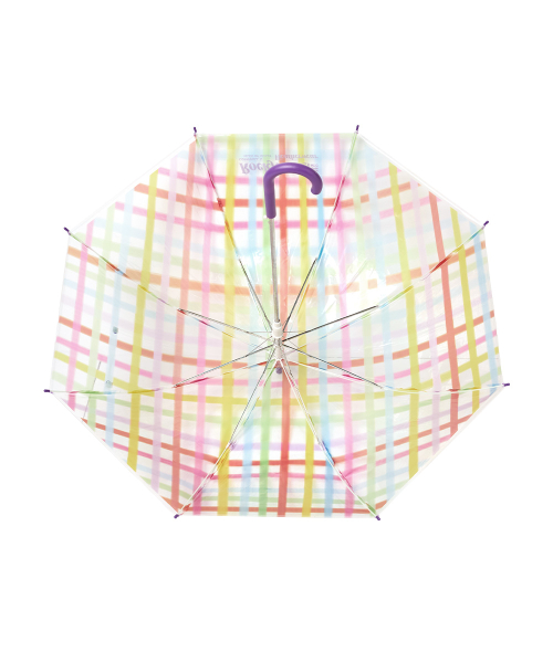 CLEAR CHECK UMBRELLA LONG - COLOR CHECK